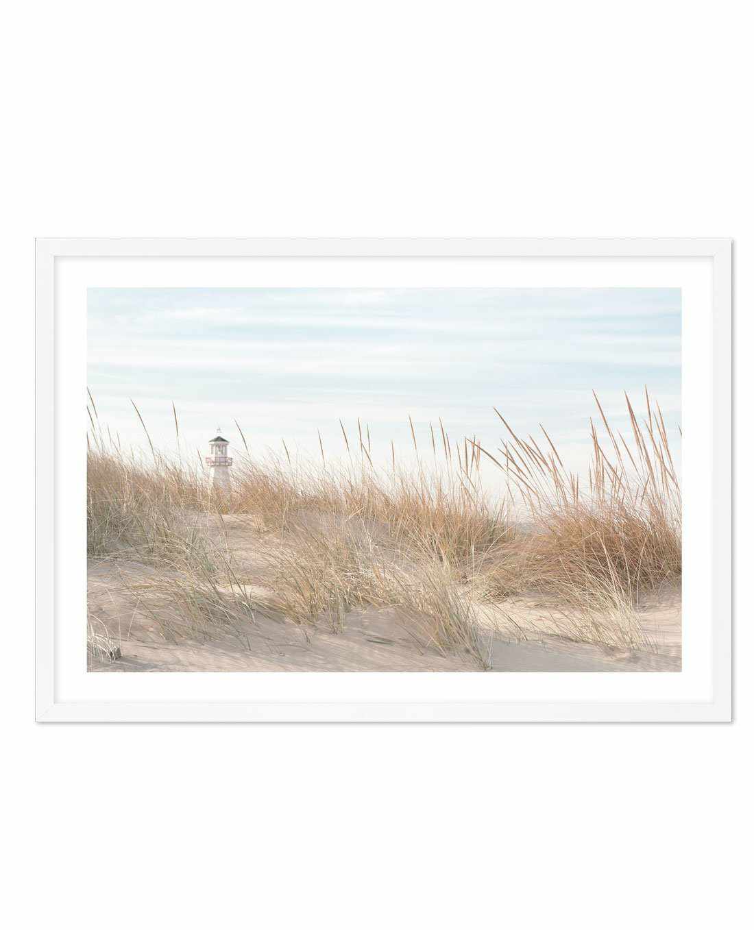 Lighthouse in the Dunes Art Print-PRINT-Olive et Oriel-Olive et Oriel-Buy-Australian-Art-Prints-Online-with-Olive-et-Oriel-Your-Artwork-Specialists-Austrailia-Decorate-With-Coastal-Photo-Wall-Art-Prints-From-Our-Beach-House-Artwork-Collection-Fine-Poster-and-Framed-Artwork