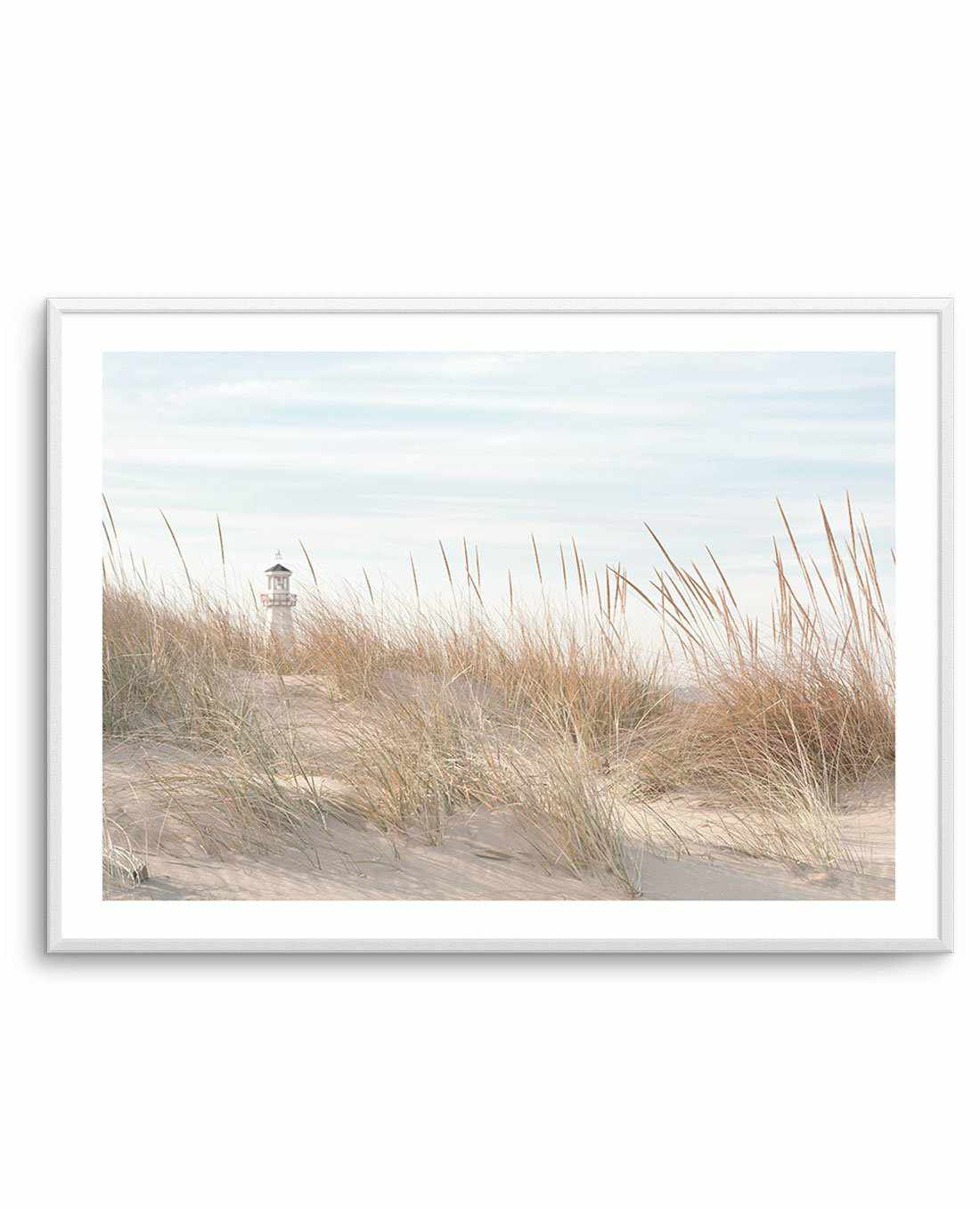 Lighthouse in the Dunes Art Print-PRINT-Olive et Oriel-Olive et Oriel-Buy-Australian-Art-Prints-Online-with-Olive-et-Oriel-Your-Artwork-Specialists-Austrailia-Decorate-With-Coastal-Photo-Wall-Art-Prints-From-Our-Beach-House-Artwork-Collection-Fine-Poster-and-Framed-Artwork