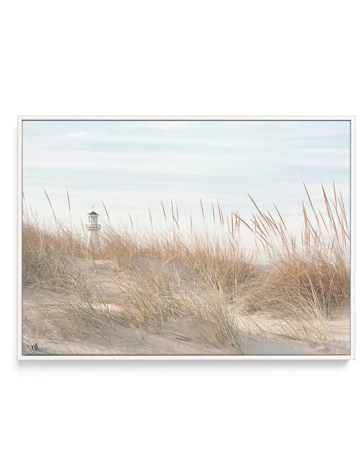 Lighthouse in the Dunes | Framed Canvas-CANVAS-You can shop wall art online with Olive et Oriel for everything from abstract art to fun kids wall art. Our beautiful modern art prints and canvas art are available from large canvas prints to wall art paintings and our proudly Australian artwork collection offers only the highest quality framed large wall art and canvas art Australia - You can buy fashion photography prints or Hampton print posters and paintings on canvas from Olive et Oriel and ha