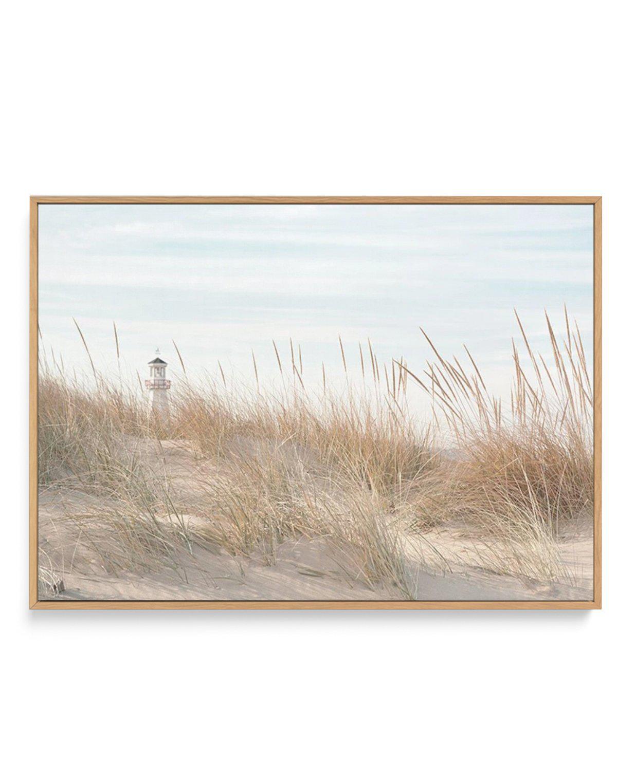 Lighthouse in the Dunes | Framed Canvas-CANVAS-You can shop wall art online with Olive et Oriel for everything from abstract art to fun kids wall art. Our beautiful modern art prints and canvas art are available from large canvas prints to wall art paintings and our proudly Australian artwork collection offers only the highest quality framed large wall art and canvas art Australia - You can buy fashion photography prints or Hampton print posters and paintings on canvas from Olive et Oriel and ha