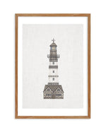 Lighthouse on Linen I Art Print-PRINT-Olive et Oriel-Olive et Oriel-50x70 cm | 19.6" x 27.5"-Walnut-With White Border-Buy-Australian-Art-Prints-Online-with-Olive-et-Oriel-Your-Artwork-Specialists-Austrailia-Decorate-With-Coastal-Photo-Wall-Art-Prints-From-Our-Beach-House-Artwork-Collection-Fine-Poster-and-Framed-Artwork