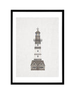 Lighthouse on Linen I Art Print-PRINT-Olive et Oriel-Olive et Oriel-A5 | 5.8" x 8.3" | 14.8 x 21cm-Black-With White Border-Buy-Australian-Art-Prints-Online-with-Olive-et-Oriel-Your-Artwork-Specialists-Austrailia-Decorate-With-Coastal-Photo-Wall-Art-Prints-From-Our-Beach-House-Artwork-Collection-Fine-Poster-and-Framed-Artwork