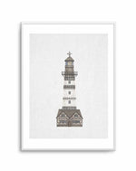 Lighthouse on Linen I Art Print-PRINT-Olive et Oriel-Olive et Oriel-A5 | 5.8" x 8.3" | 14.8 x 21cm-Unframed Art Print-With White Border-Buy-Australian-Art-Prints-Online-with-Olive-et-Oriel-Your-Artwork-Specialists-Austrailia-Decorate-With-Coastal-Photo-Wall-Art-Prints-From-Our-Beach-House-Artwork-Collection-Fine-Poster-and-Framed-Artwork