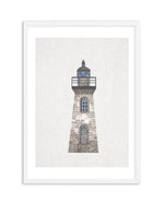 Lighthouse on Linen III Art Print-PRINT-Olive et Oriel-Olive et Oriel-A5 | 5.8" x 8.3" | 14.8 x 21cm-White-With White Border-Buy-Australian-Art-Prints-Online-with-Olive-et-Oriel-Your-Artwork-Specialists-Austrailia-Decorate-With-Coastal-Photo-Wall-Art-Prints-From-Our-Beach-House-Artwork-Collection-Fine-Poster-and-Framed-Artwork