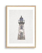 Lighthouse on Linen III Art Print-PRINT-Olive et Oriel-Olive et Oriel-A5 | 5.8" x 8.3" | 14.8 x 21cm-Oak-With White Border-Buy-Australian-Art-Prints-Online-with-Olive-et-Oriel-Your-Artwork-Specialists-Austrailia-Decorate-With-Coastal-Photo-Wall-Art-Prints-From-Our-Beach-House-Artwork-Collection-Fine-Poster-and-Framed-Artwork
