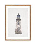 Lighthouse on Linen III Art Print-PRINT-Olive et Oriel-Olive et Oriel-50x70 cm | 19.6" x 27.5"-Walnut-With White Border-Buy-Australian-Art-Prints-Online-with-Olive-et-Oriel-Your-Artwork-Specialists-Austrailia-Decorate-With-Coastal-Photo-Wall-Art-Prints-From-Our-Beach-House-Artwork-Collection-Fine-Poster-and-Framed-Artwork