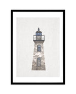 Lighthouse on Linen III Art Print-PRINT-Olive et Oriel-Olive et Oriel-A5 | 5.8" x 8.3" | 14.8 x 21cm-Black-With White Border-Buy-Australian-Art-Prints-Online-with-Olive-et-Oriel-Your-Artwork-Specialists-Austrailia-Decorate-With-Coastal-Photo-Wall-Art-Prints-From-Our-Beach-House-Artwork-Collection-Fine-Poster-and-Framed-Artwork
