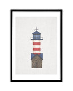 Lighthouse on Linen IV Art Print-PRINT-Olive et Oriel-Olive et Oriel-A5 | 5.8" x 8.3" | 14.8 x 21cm-Black-With White Border-Buy-Australian-Art-Prints-Online-with-Olive-et-Oriel-Your-Artwork-Specialists-Austrailia-Decorate-With-Coastal-Photo-Wall-Art-Prints-From-Our-Beach-House-Artwork-Collection-Fine-Poster-and-Framed-Artwork