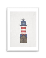 Lighthouse on Linen IV Art Print-PRINT-Olive et Oriel-Olive et Oriel-A5 | 5.8" x 8.3" | 14.8 x 21cm-Unframed Art Print-With White Border-Buy-Australian-Art-Prints-Online-with-Olive-et-Oriel-Your-Artwork-Specialists-Austrailia-Decorate-With-Coastal-Photo-Wall-Art-Prints-From-Our-Beach-House-Artwork-Collection-Fine-Poster-and-Framed-Artwork