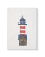 Lighthouse on Linen IV | Framed Canvas-CANVAS-You can shop wall art online with Olive et Oriel for everything from abstract art to fun kids wall art. Our beautiful modern art prints and canvas art are available from large canvas prints to wall art paintings and our proudly Australian artwork collection offers only the highest quality framed large wall art and canvas art Australia - You can buy fashion photography prints or Hampton print posters and paintings on canvas from Olive et Oriel and hav