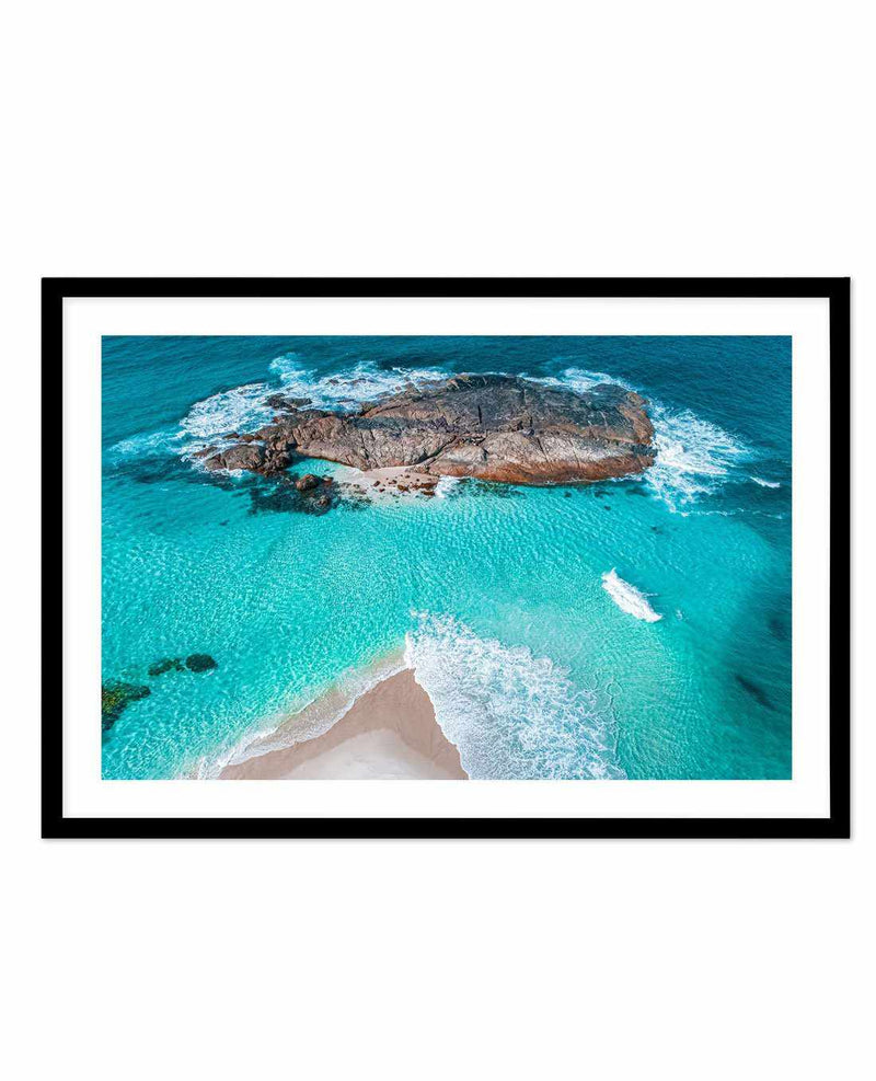 Lights Beach From Above | Denmark LS Art Print-PRINT-Olive et Oriel-Olive et Oriel-A5 | 5.8" x 8.3" | 14.8 x 21cm-Black-With White Border-Buy-Australian-Art-Prints-Online-with-Olive-et-Oriel-Your-Artwork-Specialists-Austrailia-Decorate-With-Coastal-Photo-Wall-Art-Prints-From-Our-Beach-House-Artwork-Collection-Fine-Poster-and-Framed-Artwork