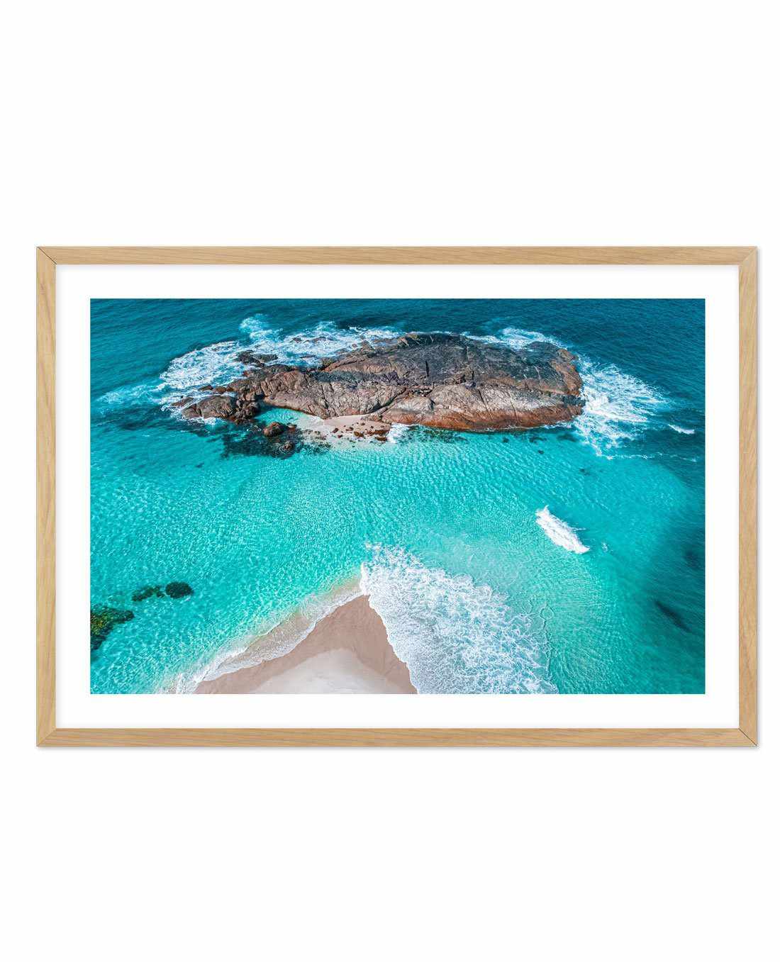 Lights Beach From Above | Denmark LS Art Print-PRINT-Olive et Oriel-Olive et Oriel-A5 | 5.8" x 8.3" | 14.8 x 21cm-Oak-With White Border-Buy-Australian-Art-Prints-Online-with-Olive-et-Oriel-Your-Artwork-Specialists-Austrailia-Decorate-With-Coastal-Photo-Wall-Art-Prints-From-Our-Beach-House-Artwork-Collection-Fine-Poster-and-Framed-Artwork