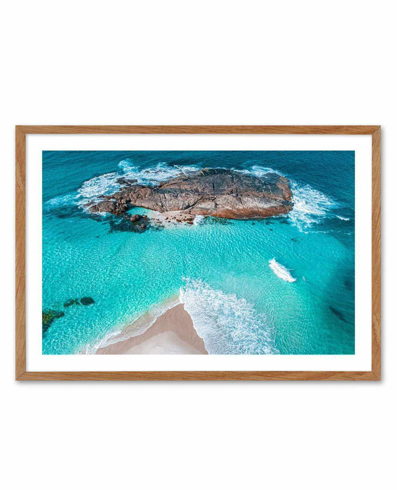 Lights Beach From Above | Denmark LS Art Print-PRINT-Olive et Oriel-Olive et Oriel-50x70 cm | 19.6" x 27.5"-Walnut-With White Border-Buy-Australian-Art-Prints-Online-with-Olive-et-Oriel-Your-Artwork-Specialists-Austrailia-Decorate-With-Coastal-Photo-Wall-Art-Prints-From-Our-Beach-House-Artwork-Collection-Fine-Poster-and-Framed-Artwork