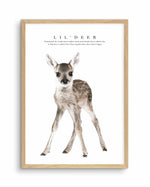 Lil' Deer Art Print-PRINT-Olive et Oriel-Olive et Oriel-A5 | 5.8" x 8.3" | 14.8 x 21cm-Oak-With White Border-Buy-Australian-Art-Prints-Online-with-Olive-et-Oriel-Your-Artwork-Specialists-Austrailia-Decorate-With-Coastal-Photo-Wall-Art-Prints-From-Our-Beach-House-Artwork-Collection-Fine-Poster-and-Framed-Artwork