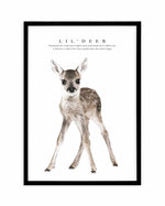 Lil' Deer Art Print-PRINT-Olive et Oriel-Olive et Oriel-A5 | 5.8" x 8.3" | 14.8 x 21cm-Black-With White Border-Buy-Australian-Art-Prints-Online-with-Olive-et-Oriel-Your-Artwork-Specialists-Austrailia-Decorate-With-Coastal-Photo-Wall-Art-Prints-From-Our-Beach-House-Artwork-Collection-Fine-Poster-and-Framed-Artwork
