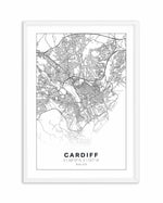 Line Art Map Of Cardiff Art Print-PRINT-Olive et Oriel-Olive et Oriel-A5 | 5.8" x 8.3" | 14.8 x 21cm-White-With White Border-Buy-Australian-Art-Prints-Online-with-Olive-et-Oriel-Your-Artwork-Specialists-Austrailia-Decorate-With-Coastal-Photo-Wall-Art-Prints-From-Our-Beach-House-Artwork-Collection-Fine-Poster-and-Framed-Artwork