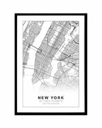 Line Art Map Of New York Art Print-PRINT-Olive et Oriel-Olive et Oriel-A5 | 5.8" x 8.3" | 14.8 x 21cm-Black-With White Border-Buy-Australian-Art-Prints-Online-with-Olive-et-Oriel-Your-Artwork-Specialists-Austrailia-Decorate-With-Coastal-Photo-Wall-Art-Prints-From-Our-Beach-House-Artwork-Collection-Fine-Poster-and-Framed-Artwork