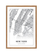 Line Art Map Of New York Art Print-PRINT-Olive et Oriel-Olive et Oriel-50x70 cm | 19.6" x 27.5"-Walnut-With White Border-Buy-Australian-Art-Prints-Online-with-Olive-et-Oriel-Your-Artwork-Specialists-Austrailia-Decorate-With-Coastal-Photo-Wall-Art-Prints-From-Our-Beach-House-Artwork-Collection-Fine-Poster-and-Framed-Artwork