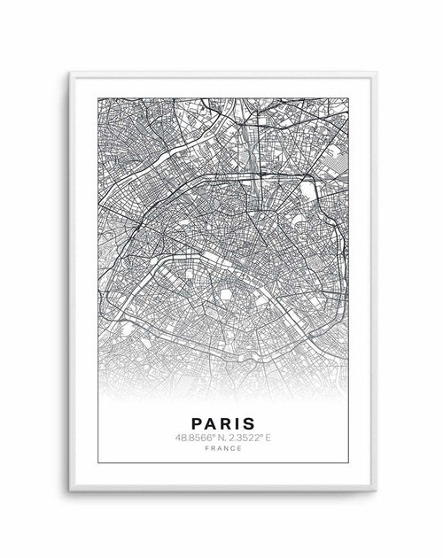 Line Art Map Of Paris Art Print-PRINT-Olive et Oriel-Olive et Oriel-A5 | 5.8" x 8.3" | 14.8 x 21cm-Unframed Art Print-With White Border-Buy-Australian-Art-Prints-Online-with-Olive-et-Oriel-Your-Artwork-Specialists-Austrailia-Decorate-With-Coastal-Photo-Wall-Art-Prints-From-Our-Beach-House-Artwork-Collection-Fine-Poster-and-Framed-Artwork