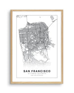 Line Art Map Of San Francisco Art Print-PRINT-Olive et Oriel-Olive et Oriel-A5 | 5.8" x 8.3" | 14.8 x 21cm-Oak-With White Border-Buy-Australian-Art-Prints-Online-with-Olive-et-Oriel-Your-Artwork-Specialists-Austrailia-Decorate-With-Coastal-Photo-Wall-Art-Prints-From-Our-Beach-House-Artwork-Collection-Fine-Poster-and-Framed-Artwork