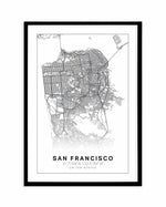 Line Art Map Of San Francisco Art Print-PRINT-Olive et Oriel-Olive et Oriel-A5 | 5.8" x 8.3" | 14.8 x 21cm-Black-With White Border-Buy-Australian-Art-Prints-Online-with-Olive-et-Oriel-Your-Artwork-Specialists-Austrailia-Decorate-With-Coastal-Photo-Wall-Art-Prints-From-Our-Beach-House-Artwork-Collection-Fine-Poster-and-Framed-Artwork