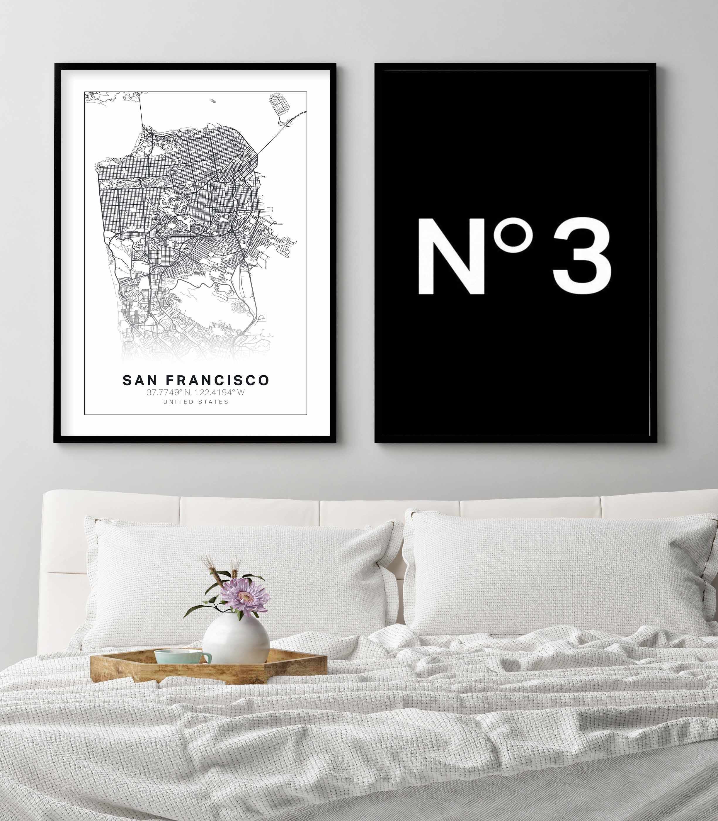 Line Art Map Of San Francisco Art Print-PRINT-Olive et Oriel-Olive et Oriel-Buy-Australian-Art-Prints-Online-with-Olive-et-Oriel-Your-Artwork-Specialists-Austrailia-Decorate-With-Coastal-Photo-Wall-Art-Prints-From-Our-Beach-House-Artwork-Collection-Fine-Poster-and-Framed-Artwork