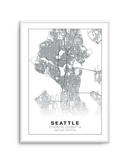 Line Art Map Of Seattle Art Print-PRINT-Olive et Oriel-Olive et Oriel-A5 | 5.8" x 8.3" | 14.8 x 21cm-Unframed Art Print-With White Border-Buy-Australian-Art-Prints-Online-with-Olive-et-Oriel-Your-Artwork-Specialists-Austrailia-Decorate-With-Coastal-Photo-Wall-Art-Prints-From-Our-Beach-House-Artwork-Collection-Fine-Poster-and-Framed-Artwork