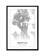 Line Art Map Of Seattle Art Print-PRINT-Olive et Oriel-Olive et Oriel-A5 | 5.8" x 8.3" | 14.8 x 21cm-Black-With White Border-Buy-Australian-Art-Prints-Online-with-Olive-et-Oriel-Your-Artwork-Specialists-Austrailia-Decorate-With-Coastal-Photo-Wall-Art-Prints-From-Our-Beach-House-Artwork-Collection-Fine-Poster-and-Framed-Artwork