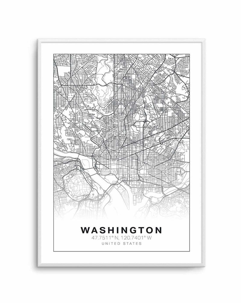 Line Art Map Of Washington Art Print-PRINT-Olive et Oriel-Olive et Oriel-A5 | 5.8" x 8.3" | 14.8 x 21cm-Unframed Art Print-With White Border-Buy-Australian-Art-Prints-Online-with-Olive-et-Oriel-Your-Artwork-Specialists-Austrailia-Decorate-With-Coastal-Photo-Wall-Art-Prints-From-Our-Beach-House-Artwork-Collection-Fine-Poster-and-Framed-Artwork