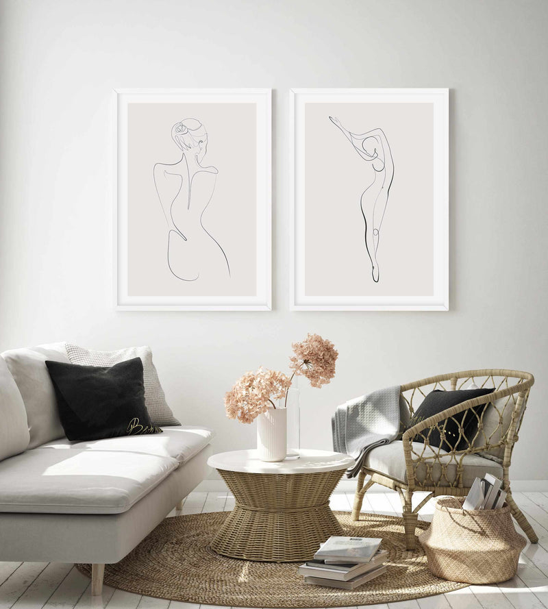 Woman Body Line Art, Minimalist Figure Art, Abstract Female Body Art,  Minimal Line Art Woman, Body Shape Wall Art, Body Outline Print 