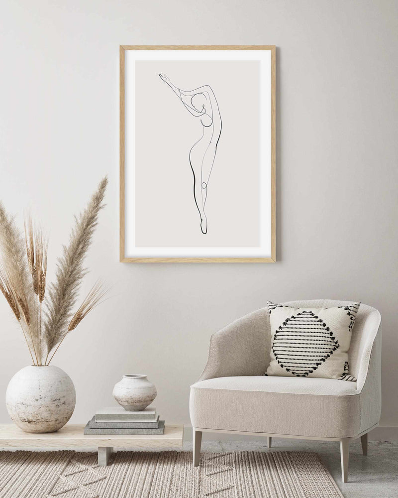 Line Figure II Art Print-PRINT-Olive et Oriel-Olive et Oriel-Buy-Australian-Art-Prints-Online-with-Olive-et-Oriel-Your-Artwork-Specialists-Austrailia-Decorate-With-Coastal-Photo-Wall-Art-Prints-From-Our-Beach-House-Artwork-Collection-Fine-Poster-and-Framed-Artwork
