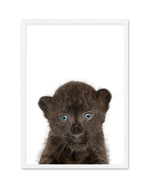 Little Black Leopard Cub Art Print-PRINT-Olive et Oriel-Olive et Oriel-A5 | 5.8" x 8.3" | 14.8 x 21cm-White-With White Border-Buy-Australian-Art-Prints-Online-with-Olive-et-Oriel-Your-Artwork-Specialists-Austrailia-Decorate-With-Coastal-Photo-Wall-Art-Prints-From-Our-Beach-House-Artwork-Collection-Fine-Poster-and-Framed-Artwork