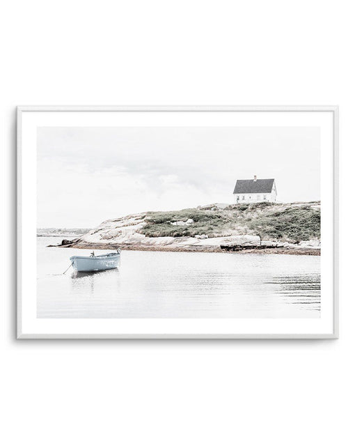 Little Blue Boat Art Print-PRINT-Olive et Oriel-Olive et Oriel-A5 | 5.8" x 8.3" | 14.8 x 21cm-Unframed Art Print-With White Border-Buy-Australian-Art-Prints-Online-with-Olive-et-Oriel-Your-Artwork-Specialists-Austrailia-Decorate-With-Coastal-Photo-Wall-Art-Prints-From-Our-Beach-House-Artwork-Collection-Fine-Poster-and-Framed-Artwork