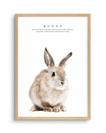 Baby Bunny Art Print-PRINT-Olive et Oriel-Olive et Oriel-A5 | 5.8" x 8.3" | 14.8 x 21cm-Oak-With White Border-Buy-Australian-Art-Prints-Online-with-Olive-et-Oriel-Your-Artwork-Specialists-Austrailia-Decorate-With-Coastal-Photo-Wall-Art-Prints-From-Our-Beach-House-Artwork-Collection-Fine-Poster-and-Framed-Artwork