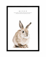 Baby Bunny Art Print-PRINT-Olive et Oriel-Olive et Oriel-A5 | 5.8" x 8.3" | 14.8 x 21cm-Black-With White Border-Buy-Australian-Art-Prints-Online-with-Olive-et-Oriel-Your-Artwork-Specialists-Austrailia-Decorate-With-Coastal-Photo-Wall-Art-Prints-From-Our-Beach-House-Artwork-Collection-Fine-Poster-and-Framed-Artwork