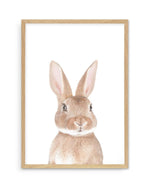 Little Bunny Art Print-PRINT-Olive et Oriel-Olive et Oriel-A5 | 5.8" x 8.3" | 14.8 x 21cm-Oak-With White Border-Buy-Australian-Art-Prints-Online-with-Olive-et-Oriel-Your-Artwork-Specialists-Austrailia-Decorate-With-Coastal-Photo-Wall-Art-Prints-From-Our-Beach-House-Artwork-Collection-Fine-Poster-and-Framed-Artwork