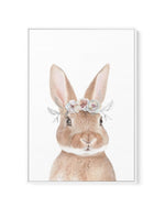 Little Bunny | Flower Crown | Framed Canvas-CANVAS-You can shop wall art online with Olive et Oriel for everything from abstract art to fun kids wall art. Our beautiful modern art prints and canvas art are available from large canvas prints to wall art paintings and our proudly Australian artwork collection offers only the highest quality framed large wall art and canvas art Australia - You can buy fashion photography prints or Hampton print posters and paintings on canvas from Olive et Oriel an