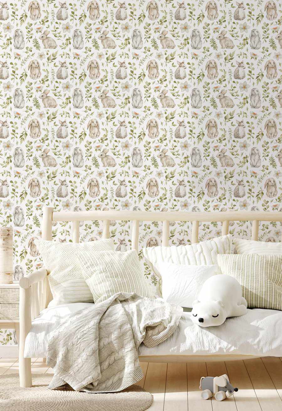 Little Bunny Wallpaper - Olive et Oriel