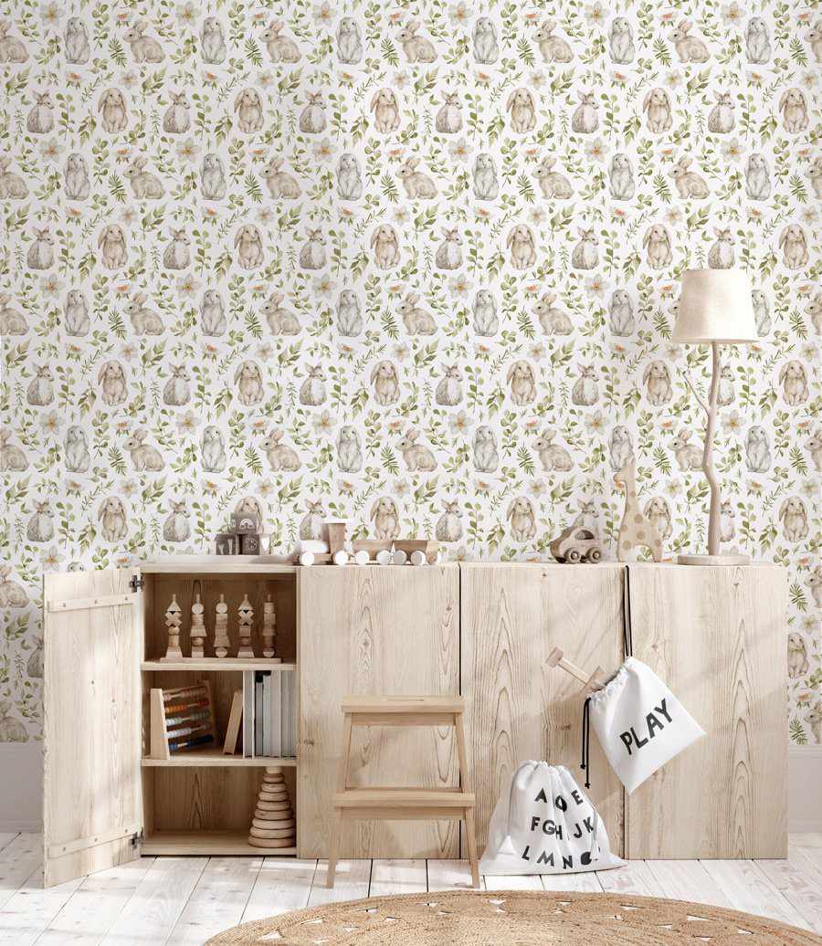 Little Bunny Wallpaper - Olive et Oriel