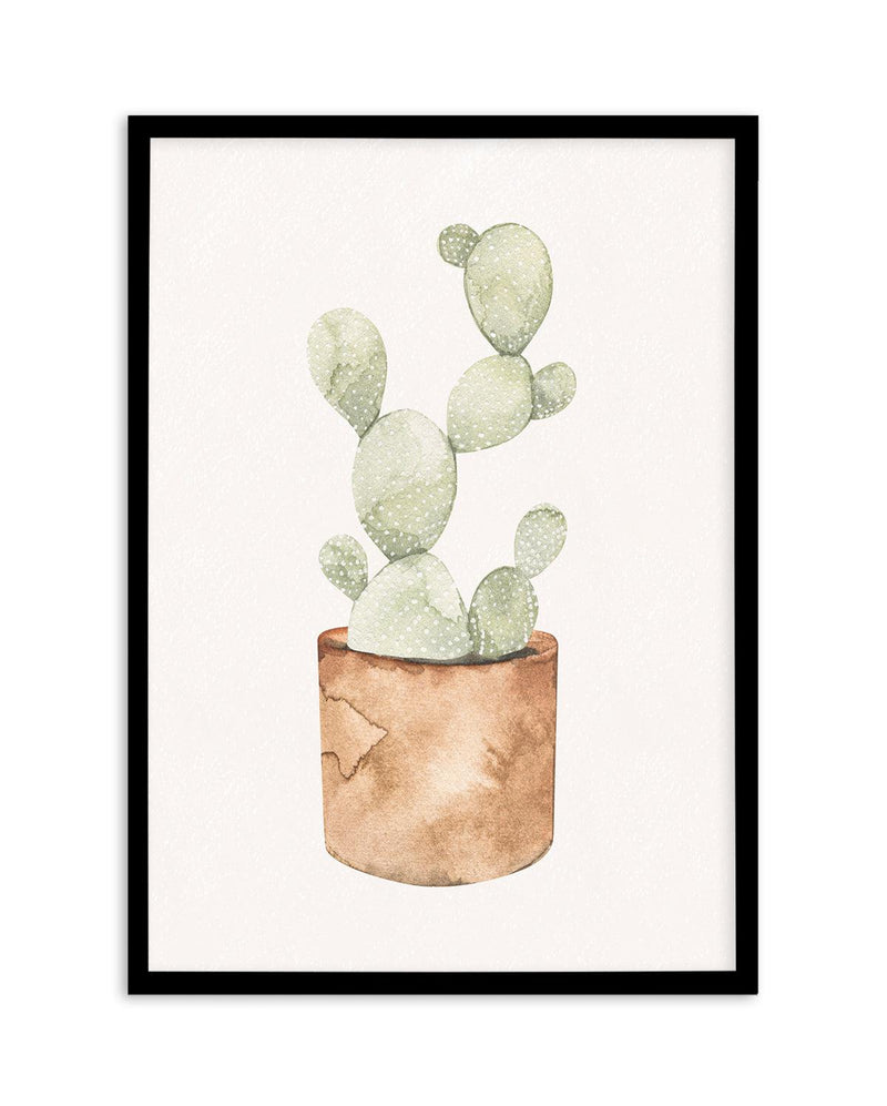 Little Cactus Art Print-PRINT-Olive et Oriel-Olive et Oriel-A5 | 5.8" x 8.3" | 14.8 x 21cm-Black-With White Border-Buy-Australian-Art-Prints-Online-with-Olive-et-Oriel-Your-Artwork-Specialists-Austrailia-Decorate-With-Coastal-Photo-Wall-Art-Prints-From-Our-Beach-House-Artwork-Collection-Fine-Poster-and-Framed-Artwork