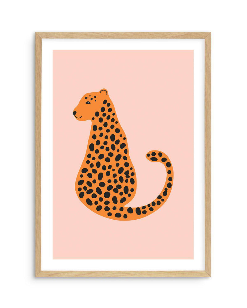 Little Cheetah Art Print-PRINT-Olive et Oriel-Olive et Oriel-A5 | 5.8" x 8.3" | 14.8 x 21cm-Oak-With White Border-Buy-Australian-Art-Prints-Online-with-Olive-et-Oriel-Your-Artwork-Specialists-Austrailia-Decorate-With-Coastal-Photo-Wall-Art-Prints-From-Our-Beach-House-Artwork-Collection-Fine-Poster-and-Framed-Artwork