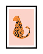 Little Cheetah Art Print-PRINT-Olive et Oriel-Olive et Oriel-A5 | 5.8" x 8.3" | 14.8 x 21cm-Black-With White Border-Buy-Australian-Art-Prints-Online-with-Olive-et-Oriel-Your-Artwork-Specialists-Austrailia-Decorate-With-Coastal-Photo-Wall-Art-Prints-From-Our-Beach-House-Artwork-Collection-Fine-Poster-and-Framed-Artwork