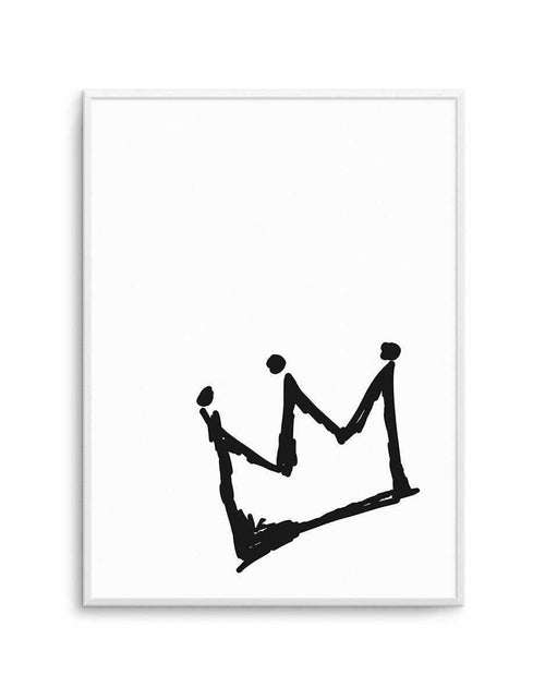 Little Crown | 2 Colour Options Art Print-PRINT-Olive et Oriel-Olive et Oriel-A5 | 5.8" x 8.3" | 14.8 x 21cm-Unframed Art Print-With White Border-Buy-Australian-Art-Prints-Online-with-Olive-et-Oriel-Your-Artwork-Specialists-Austrailia-Decorate-With-Coastal-Photo-Wall-Art-Prints-From-Our-Beach-House-Artwork-Collection-Fine-Poster-and-Framed-Artwork