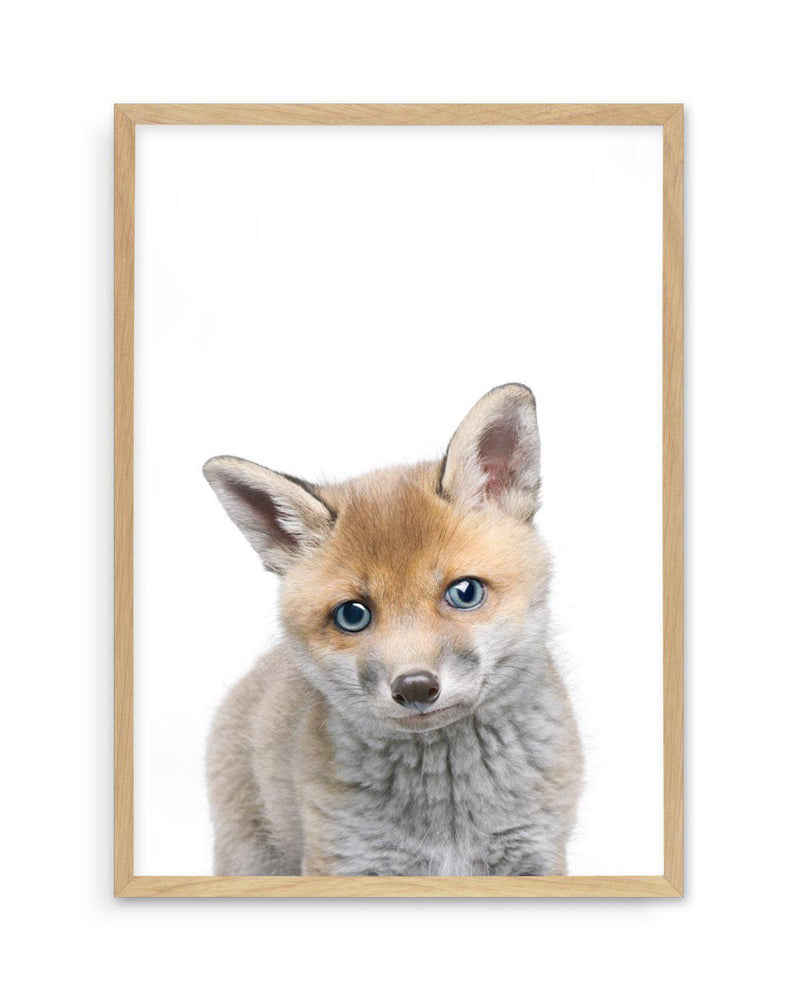 Little Fox Art Print-PRINT-Olive et Oriel-Olive et Oriel-A5 | 5.8" x 8.3" | 14.8 x 21cm-Oak-With White Border-Buy-Australian-Art-Prints-Online-with-Olive-et-Oriel-Your-Artwork-Specialists-Austrailia-Decorate-With-Coastal-Photo-Wall-Art-Prints-From-Our-Beach-House-Artwork-Collection-Fine-Poster-and-Framed-Artwork