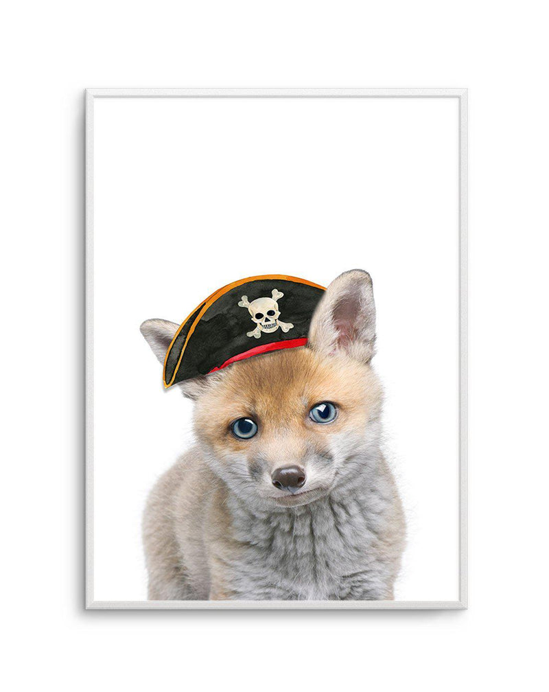Little Fox | Pirate Hat Art Print-PRINT-Olive et Oriel-Olive et Oriel-A5 | 5.8" x 8.3" | 14.8 x 21cm-Unframed Art Print-With White Border-Buy-Australian-Art-Prints-Online-with-Olive-et-Oriel-Your-Artwork-Specialists-Austrailia-Decorate-With-Coastal-Photo-Wall-Art-Prints-From-Our-Beach-House-Artwork-Collection-Fine-Poster-and-Framed-Artwork