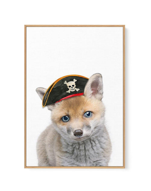 Little Fox | Pirate Hat | Framed Canvas-CANVAS-You can shop wall art online with Olive et Oriel for everything from abstract art to fun kids wall art. Our beautiful modern art prints and canvas art are available from large canvas prints to wall art paintings and our proudly Australian artwork collection offers only the highest quality framed large wall art and canvas art Australia - You can buy fashion photography prints or Hampton print posters and paintings on canvas from Olive et Oriel and ha