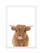 Little Highlander Cow Art Print-PRINT-Olive et Oriel-Olive et Oriel-A5 | 5.8" x 8.3" | 14.8 x 21cm-White-With White Border-Buy-Australian-Art-Prints-Online-with-Olive-et-Oriel-Your-Artwork-Specialists-Austrailia-Decorate-With-Coastal-Photo-Wall-Art-Prints-From-Our-Beach-House-Artwork-Collection-Fine-Poster-and-Framed-Artwork