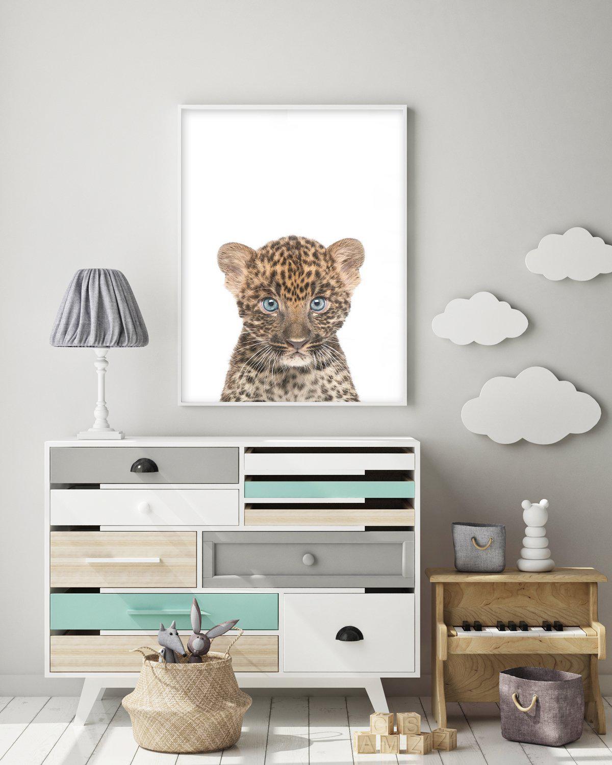 Little Leopard Cub Art Print-PRINT-Olive et Oriel-Olive et Oriel-Buy-Australian-Art-Prints-Online-with-Olive-et-Oriel-Your-Artwork-Specialists-Austrailia-Decorate-With-Coastal-Photo-Wall-Art-Prints-From-Our-Beach-House-Artwork-Collection-Fine-Poster-and-Framed-Artwork