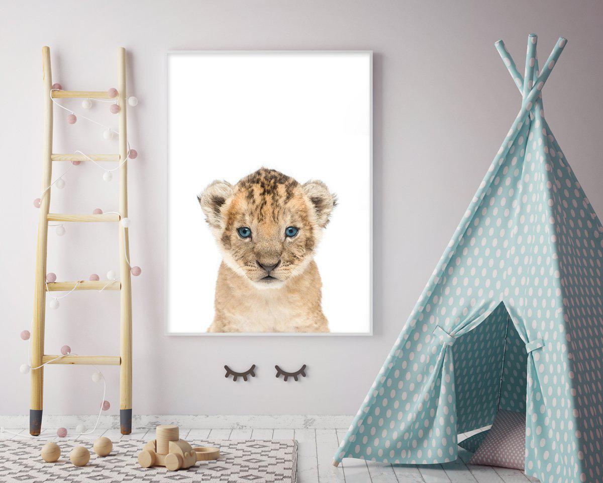 Little Lion Cub Art Print-PRINT-Olive et Oriel-Olive et Oriel-Buy-Australian-Art-Prints-Online-with-Olive-et-Oriel-Your-Artwork-Specialists-Austrailia-Decorate-With-Coastal-Photo-Wall-Art-Prints-From-Our-Beach-House-Artwork-Collection-Fine-Poster-and-Framed-Artwork