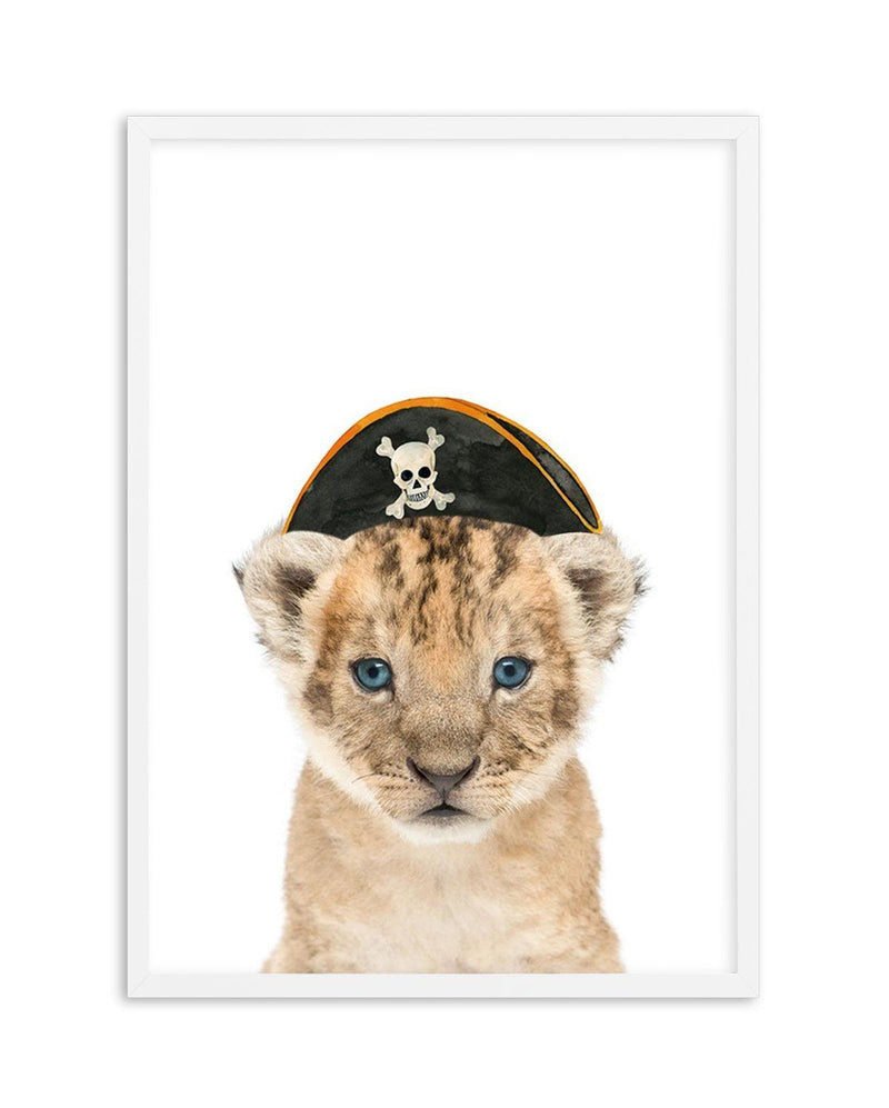 Little Lion Cub | Pirate Hat Art Print-PRINT-Olive et Oriel-Olive et Oriel-A5 | 5.8" x 8.3" | 14.8 x 21cm-White-With White Border-Buy-Australian-Art-Prints-Online-with-Olive-et-Oriel-Your-Artwork-Specialists-Austrailia-Decorate-With-Coastal-Photo-Wall-Art-Prints-From-Our-Beach-House-Artwork-Collection-Fine-Poster-and-Framed-Artwork